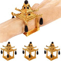 Serviette Rings 1-6 Pcs, Chinese Classical Pagoda-Shaped Napkin Ring, Luxury Dining Table Napkin Buckle, Party Tableware Decoration (Color : Gold), 5*7cm*4 by Unknown