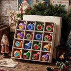 16 Pcs Vintage Glass Christmas Ornament Reflector Decor, Retro - Image 5