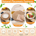 6 Sets Dining Table Decoration Boho Placemat, Blue, 12x72 - Image 6