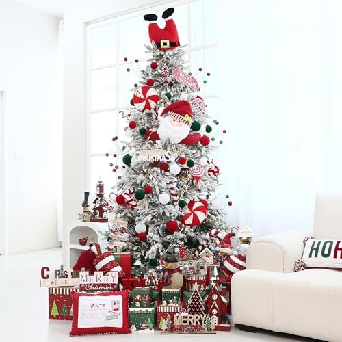 Sea Team 16-Pack Flocked Velvet Christmas Ball Ornaments, Elf - Image 5
