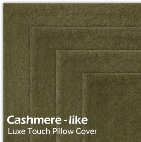 a moment Waterproof Throw Pillow Covers Set of 4,20x20 Inch Outdoor Stain Resistant Pet Friendly Pillowcases Cushion Covers for Patio Sofa and Living Room,Olive Green - Image 5