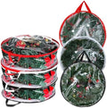 Zhengmy 6 Pcs Clear Christmas Wreath Storage Bag Wreath Storage Container With fixing strap Wreath Storage Box with Handles for Storing Garland Holiday Wreath Wrapping(30 Inches) by Zhengmy
