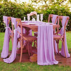 MDS Pack of 15 | Orchid | 10ft Chiffon Table Runner 29x120 Inches Long Romantic Rustic Sheer Gauze Runner for Wedding Bridal Shower Birthday Banquets Engagement Spring Easter Boho Decorations - Image 6