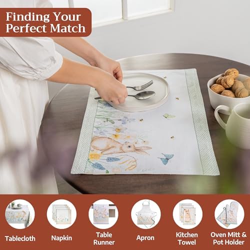 Maison d' Hermine Placemats Set of 4 Reusable 100% Cotton (13"x19") - Image 4