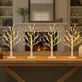 PABIPABI Lighted Birch Tree, Christmas Tree with 24 LED Lights, Tabletop Centerpiece Artificial Tree Lights with Timer for Home Office Bedroom Wedding - Set of 4 by PABIPABI