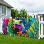 6x13 FT Colorful Red-Eyed Tree Frog Garage Door Banner - Tropical Jungle Art Backdrop, Large Indoor Outdoor Garage Door Cover, Nature Theme Decoration for Home,Yard, Kids Room - Image 5