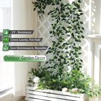 mizii 5 Packs 390" Artificial Vines Ficus Garland Fake Vine Silk Green Leaves Faux Plants Greenery Decoration for Bedroom Room Wall Party Table Centerpieces Wedding Arch Decor - Image 5