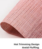 Leetaltree Gradient Pink Woven Placemats Set of 24 - Heat Resistant Non-Slip Place mats for Dining Table, Washable Durable PVC Vinyl Woven Table Mats(Gradient Pink, 24) - Image 7