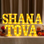 Aurelema 9 Pcs Rosh Hashanah Decorations Shana Tova LED Letter Lights Sign by Aurelema