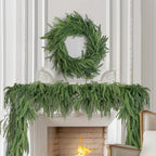 2 Pack Christmas Norfolk Pine Garland 6FT, Real Touch Greenery - Image 2