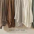 EVERGRACEHOME Chunky Chenille Knit Throw Blanket, 60 x 80, Rosewood - Image 6