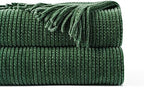 BATTILO HOME Dark Green Throw Blanket for Couch, 60"x80" by BATTILOHOME