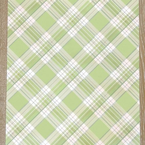 Green Plaid Paper Table Runner - Easter Spring Holiday Pattern for Parties or Weddings - Disposable Table Runner American Made - Image 2