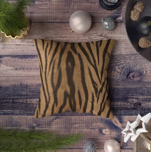 TOMWISH Tiger Skin Print Pillow Case Throw Pillow Cover 24x24 Inch Set of 2 - Image 4