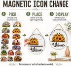 16 Pcs Interchangeable Welcome Sign for Front Door (1) - Image 3