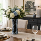 Mosaic Flower Glass Vase, 12 Inch Black Mosaic Vase for Centerpiece - Image 5