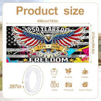 16x7FT 250 Years of Freedom Garage Door Banner, Amer-ica Eagle Patriotic Design 1776–2026, Extra Large Outdoor Garage Door Cover for Independence Day Decor - Image 2