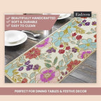 Floral Spring Beaded Table Runner, Handmade Beaded Table Runners 13x36 inches, Multicolour - Image 3