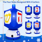 MICOCAH 6 FT Hanukkah Inflatables Dreidel Built-in LEDs Outdoor Decorations - Image 2