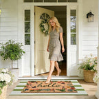 Front Door Mat Set, 2-Piece Spring Floral Hello Welcome Doormat - Image 3