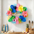 Cinnvoice Beach Slippers Wreath Artificial Front Door Wreath by QinYee