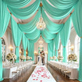 10 Panels 5ft(W) x 20ft(H) Mint Green Ceiling Drapes for Wedding Parties by PartyVillage