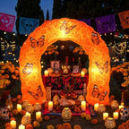 Vihose 5 ft Day of The Dead Inflatable Marigold Archway with LED Lights - Image 6