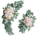Artificial Pink Wedding Arch Flowers Swag Set of 2 for Welcome Signs, Reception and Ceremony Decorations, Cream Floral Decor, UD-002 by UdoulaFlowersforLife