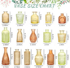 SUPMIND 16 Colored Glass Bud Vases, Small Flower Vase for Table Centerpiece - Image 2
