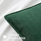 MIULEE Pack of 2 Christmas Green Chenille Pillow Covers 20x20 Inch - Image 4