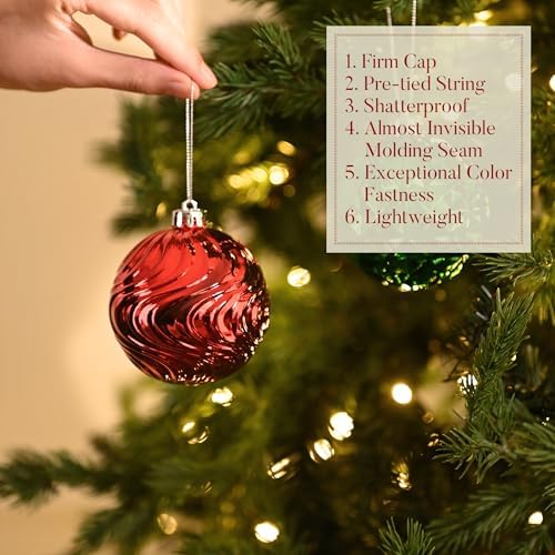 Valery Madelyn 100ct Christmas Tree Decorations Variety Ball Ornaments Set - Image 5