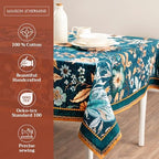 Maison d' Hermine Table Cloth Rectangle Table Reusable 100% Cotton 70"x90" - Image 2