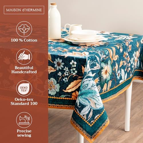 Maison d' Hermine Table Cloth Rectangle Table Reusable 100% Cotton 70"x90" - Image 2
