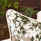 FANAMI Vintage Floral Throw Pillow Covers 20x20 Set of 2 Boho Farmhouse Accent Pillowcase Neutral Modern Chenille Square Decorative Cushion Covers for Couch Sofa Bed Living Room Home Decor, Green - Image 2