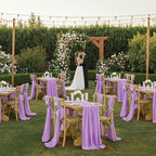 MDS Pack of 25 | Orchid | 10ft Chiffon Table Runner 29x120 Inches Long Romantic Rustic Sheer Gauze Runner for Wedding Bridal Shower Birthday Banquets Engagement Spring Easter Boho Decorations - Image 2