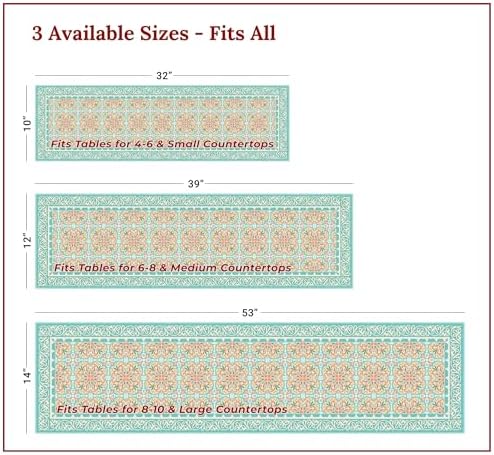 Heat Resistant Table Runner, 39 x 12 Inch - Italian Garden Design - Image 4
