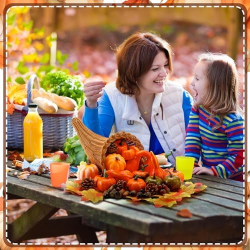 Fall Cornucopia Basket Fall Table Centerpieces 13.78'', Classic - Image 6