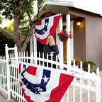 3 x 6 FT 4th of July Decorations, 2 PCS Patriotic USA Pleated Fan Flags, Large American Bunting Flag Banner 250th Anniversary Half Fan Flags for Independence Day Memorial Day Outdoor Home Decor - Image 6