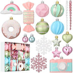 Halloscume 58 Pcs Christmas Tree Ornament Dessert Cupcake Candy, Lovely by Halloscume