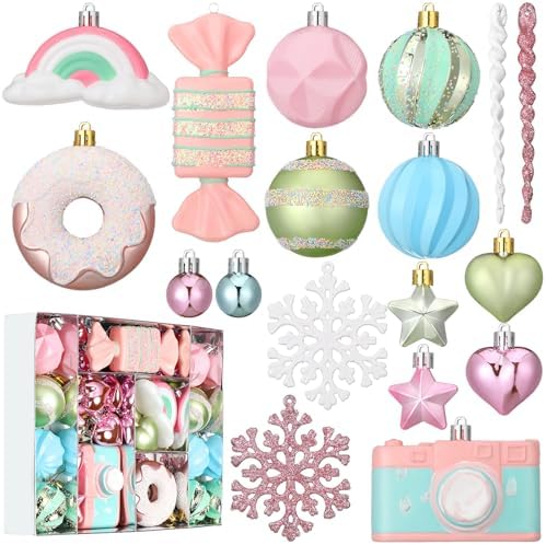 Halloscume 58 Pcs Christmas Tree Ornament Dessert Cupcake Candy, Lovely by Halloscume
