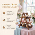 Ipetboom Wood 3 Tier Serving Tray Rectangle, 17x16x8, for Indoor Outdoor - Image 3