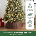 Hommtina Christmas Tree Collar- 26",Christmas Tree Base Christmas Tree Basket Collar for Home, Living Room,for Covering Tree Stand (Brown, 26 in) - Image 3