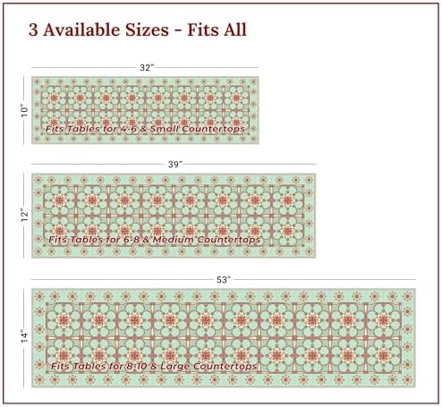Heat Resistant Table Runner, 39 x 12 Inch - Romantic Design - Image 4