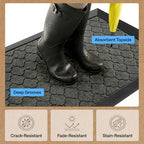 GORILLA GRIP WeatherMAX Door Mat, Indoor Outdoor, 47x35, Gray Quatrefoil - Image 5