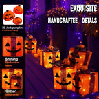 Halloween Decoration Lights, 3Pcs Pumpkin Decorations, 60 LEDs &Timer - Image 4