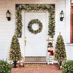 Glitzhome 42 Inch Wooden Snowman Welcome Wall Sign for Front Door Porch Farmhouse Christmas Snowman Wall Hanging Sign Primitive Porch Sign for Christmas Festivals - Image 7