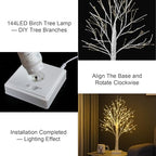 OURBAOFU 144 LED Birch Tree Lights with Remote Control, Timer - Image 2