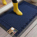 GORILLA GRIP WeatherMAX Door Mat, Indoor Outdoor, 35x23, Navy Greek Keys by GorillaGrip
