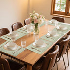 Maxpearl Faux Leather Placemats Set of 8, Easy to Clean, Light Green - Image 2