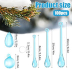 Vercraft 100 Pcs Christmas Tree Acrylic Hanging Ornaments, Blue - Image 2